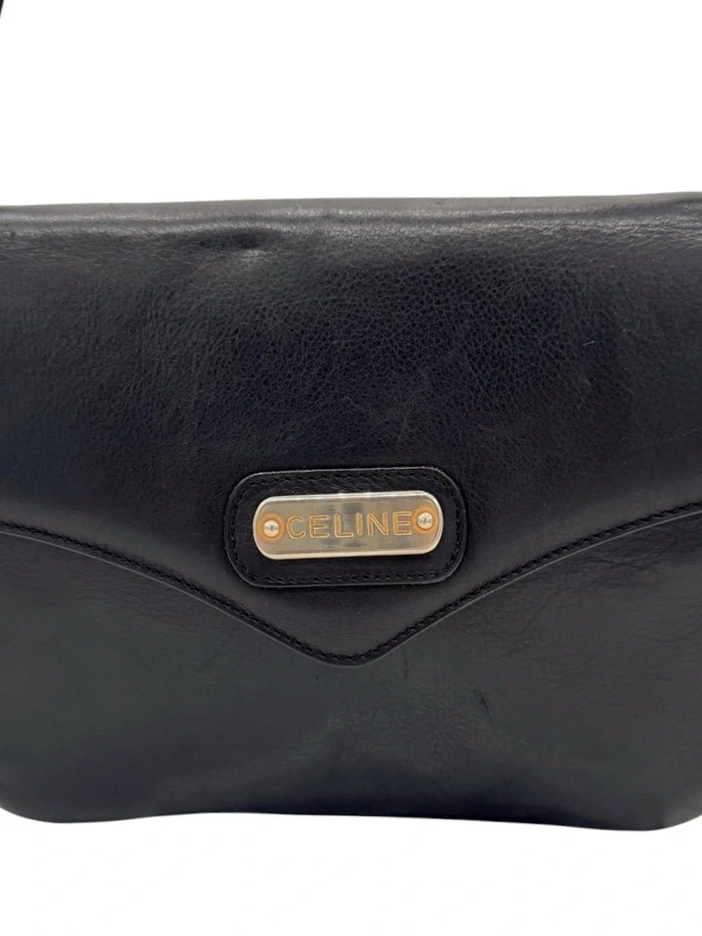 Celine Black Leather Crossbody Bag